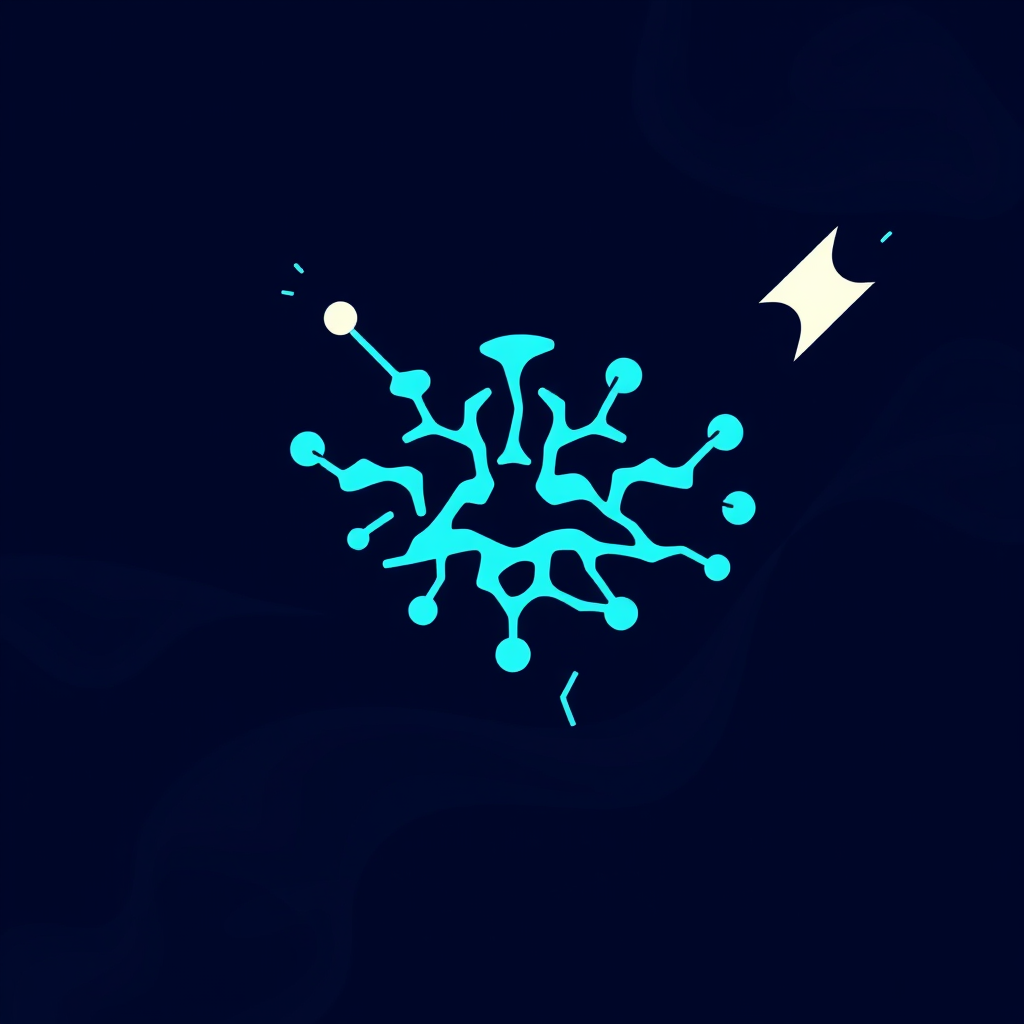 Neural Spark: A stylized neural network node or simplified brain silhouette emitting a spark or lightbulb element, symbolizing AI-driven idea generation or content creation.