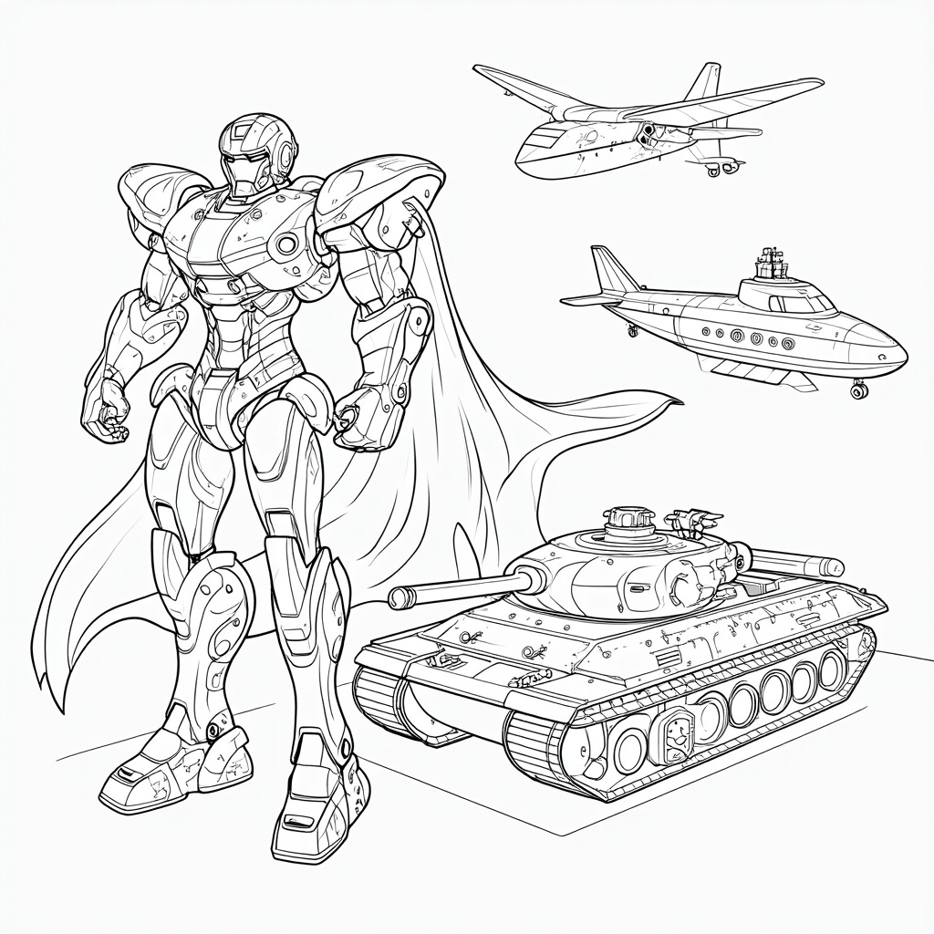A mobile superhero base that can transform into different vehicles, such as a plane, submarine, or tank.