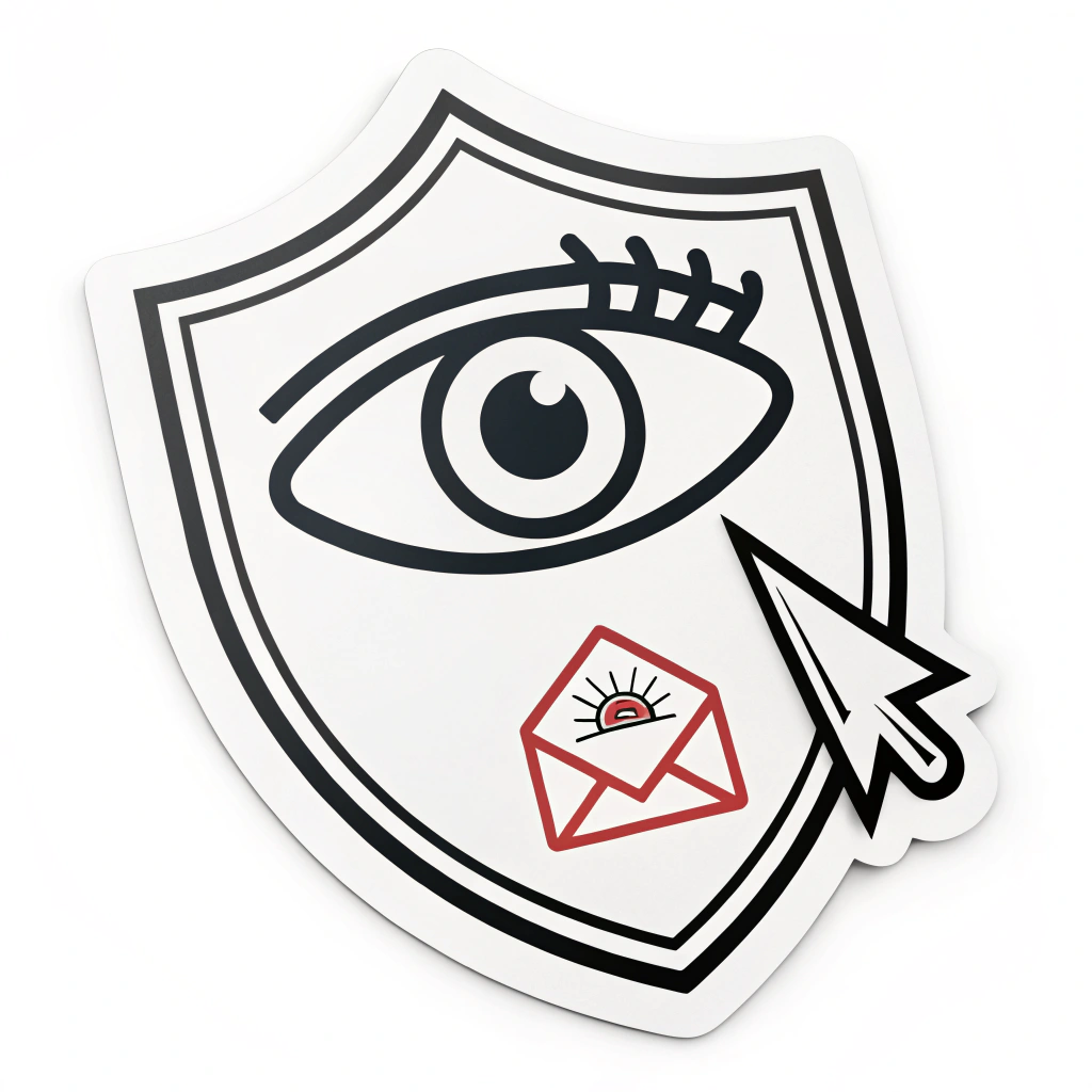 Simple Icon Idea: A minimalist shield outline with a single, stylized 'eye' in the center, representing vigilance and awareness against phishing attempts. Alternatively, a shield deflecting a small, abstract 'digital arrow' symbolizing a phishing attack.