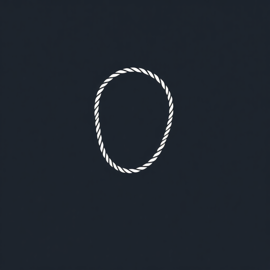 A minimalist, single-line lasso rope graphic that is clean and modern.