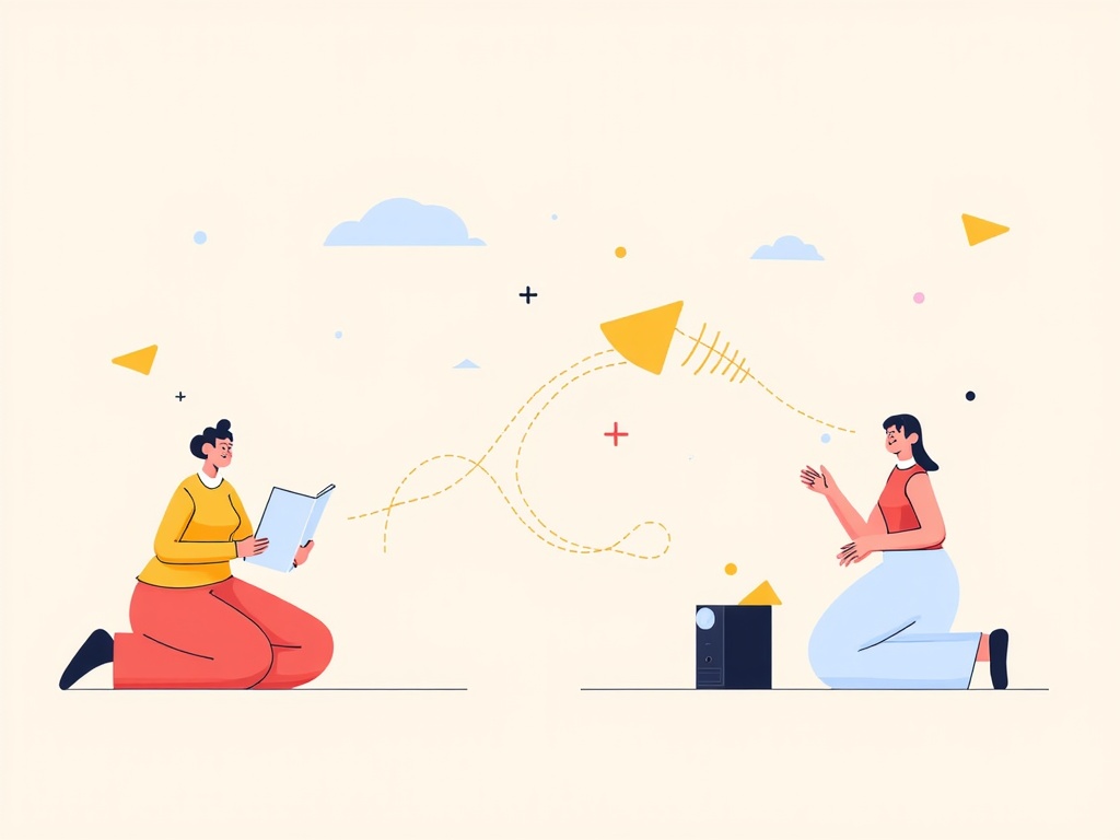 Stylized representation where abstract shapes or gentle sound waves flow from the reader towards the audience, visually symbolizing the words, emotions, and connection forged through poetry.