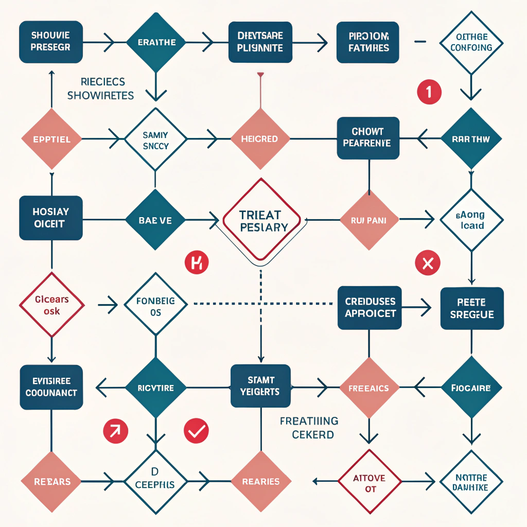 Adaptive Strategy Playbook: A design representing an interactive digital playbook or flowchart where evolving threat scenarios trigger predefined mitigation strategy patterns, with pathways and responses visibly updating based on new intelligence.