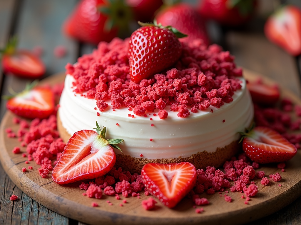 Use freeze-dried strawberries to enhance the strawberry flavor.