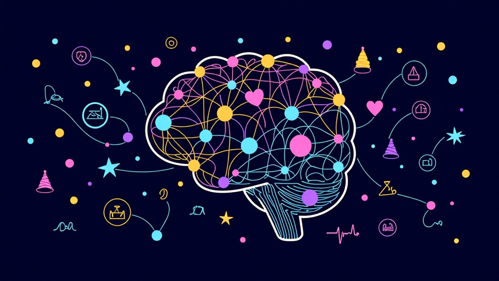 An abstract representation of a neural network or AI 'brain' processing diverse health data (icons of DNA, heartbeats, lifestyle factors) and outputting clear, predictive health insights on a futuristic dashboard.