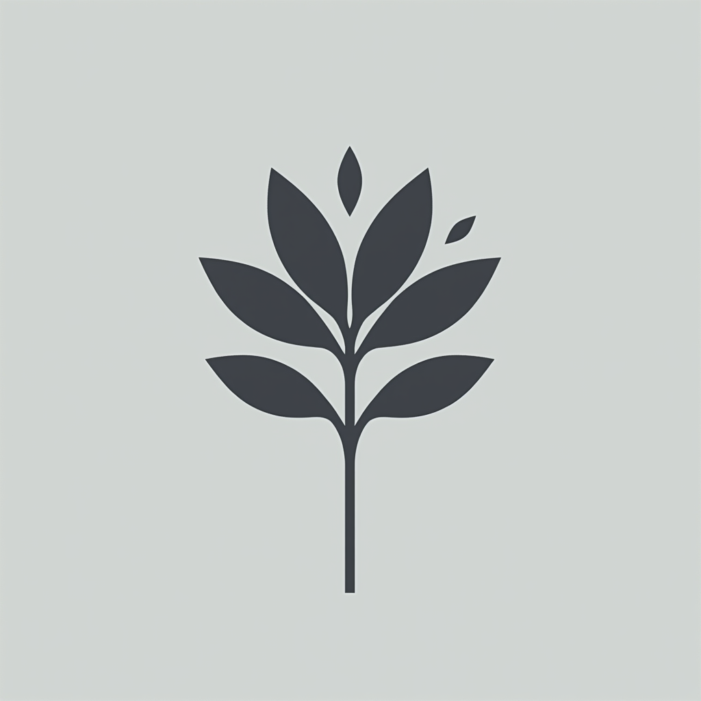 Sub-design 3: Code Petals - Stylized code brackets like `< >` or curly braces `{ }` arranged artfully to form the petals of a minimalist flower or a clean geometric pattern, representing creativity in coding.