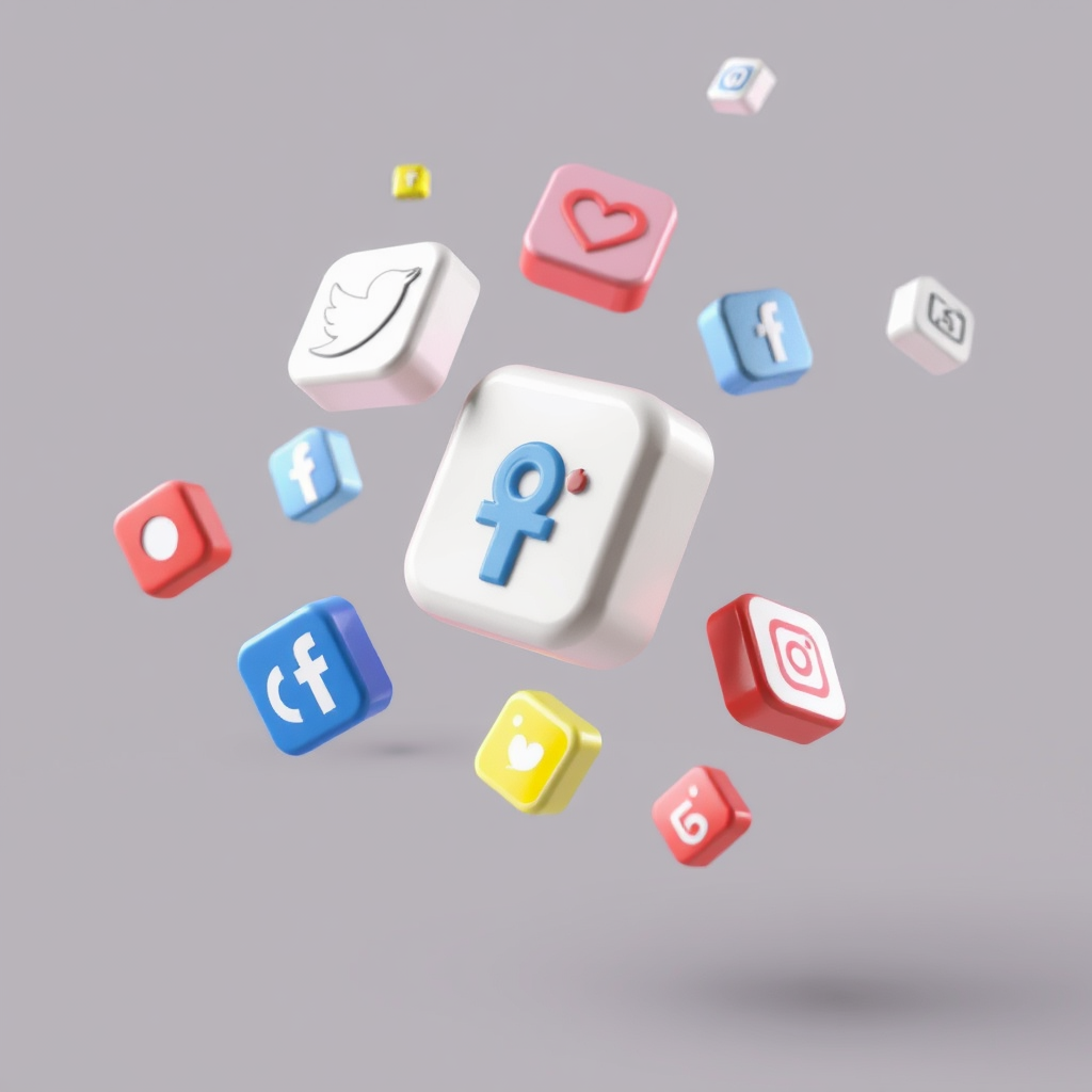 Sub-Design Idea 5 (Gamified Interactions & Rewards): Floating 3D icons that are part of an AR game or challenge. For instance, collecting specific social icons in AR could unlock rewards or new AR filters, or interacting with another user's social icon could trigger a mini-game related to that platform.