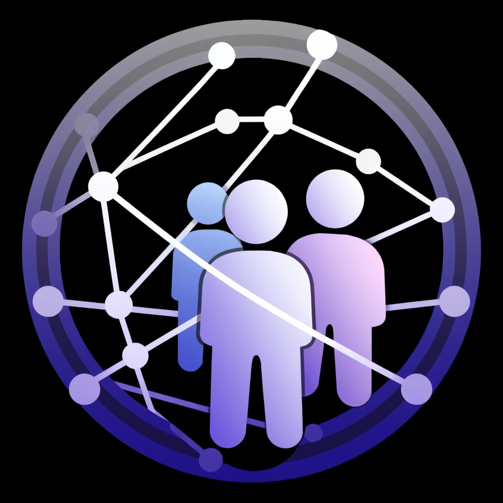 Sub-design 5: Figures overlapping and merging into the lines of the net itself, symbolizing the integration of people and safety systems. Use gradients for a seamless look.