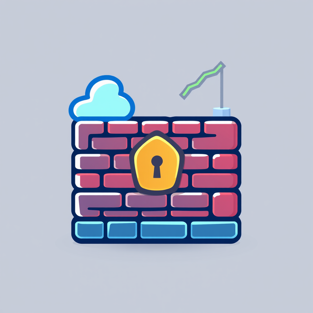 Cybersecurity Icon Designs - Firewall Brick & Energy Barrier Designs (Translated from English: Cybersecurity Icon Designs - Firewall Brick & Energy Barrier Designs)