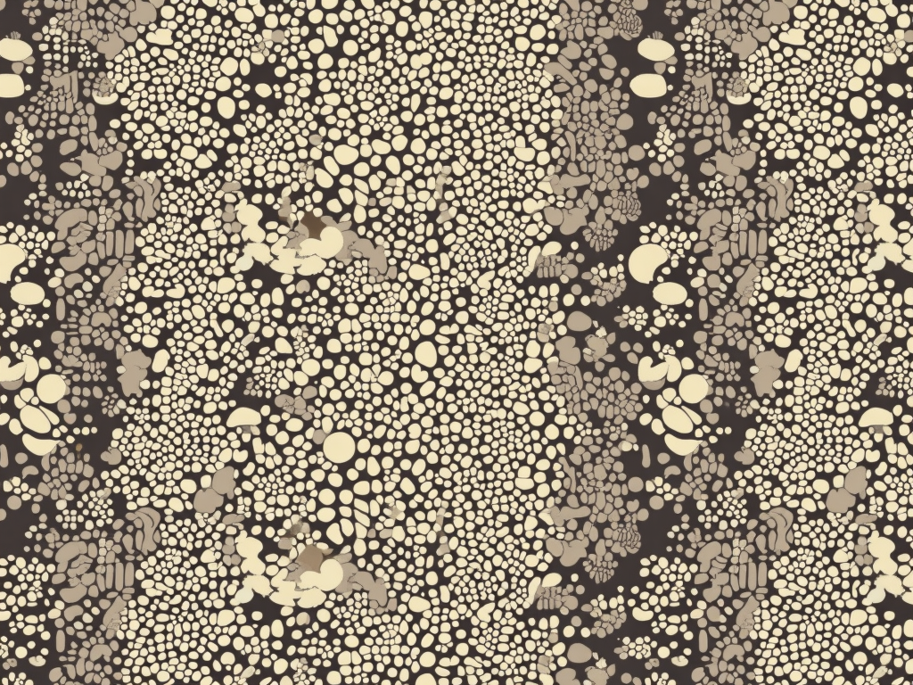 T-shirt design with a macro-level abstract pattern of natural textures, such as tree bark, cracked earth, or water ripples, stylized into a cohesive and artistic composition using a limited, nature-inspired color palette.