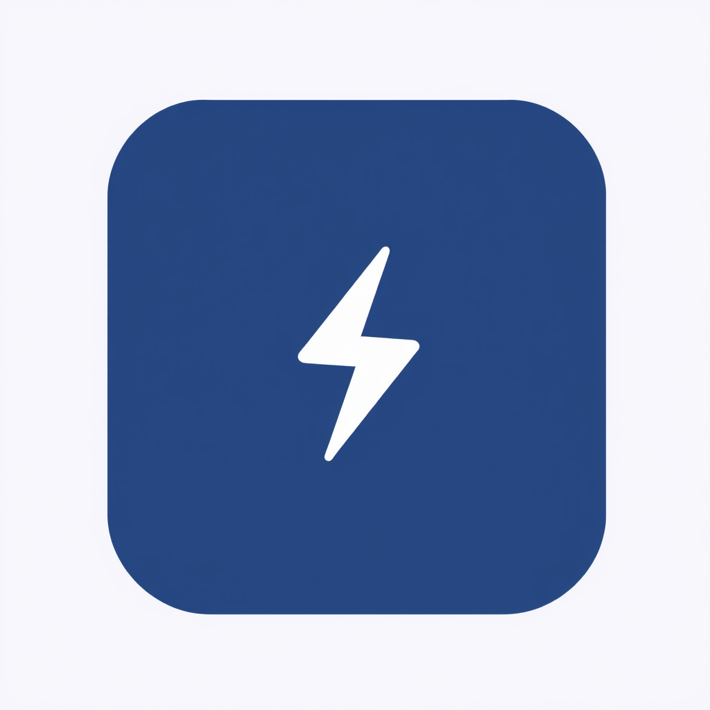 Simple Icon Idea: A clean, minimalist icon featuring a single, stylized spark symbol, possibly originating from two closely spaced points to suggest a synapse.