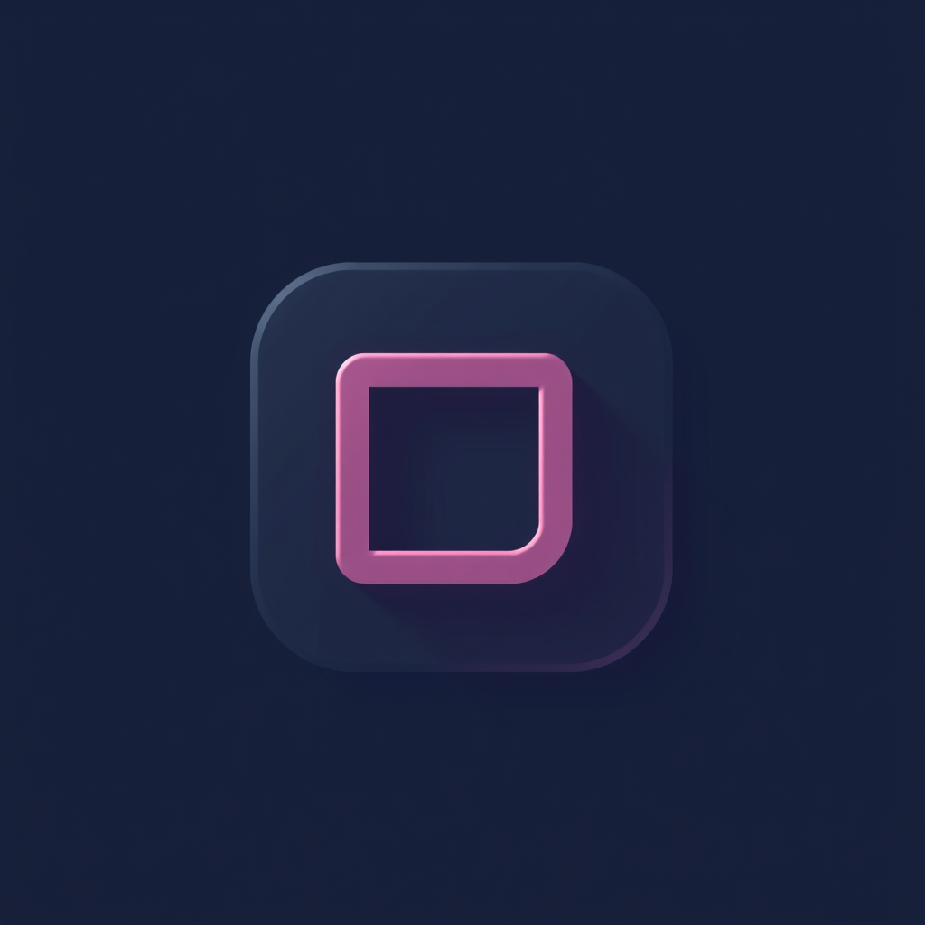 Sub Design Idea 5: Dedicated AR Glyph Button - A distinct, newly designed abstract glyph specifically for AR activation (e.g., an open cube, an abstract representation of looking through a device, or interconnected 'AR' letters). This glyph acts as the primary interactive element, possibly with a subtle glow or animation to indicate it activates an AR filter.