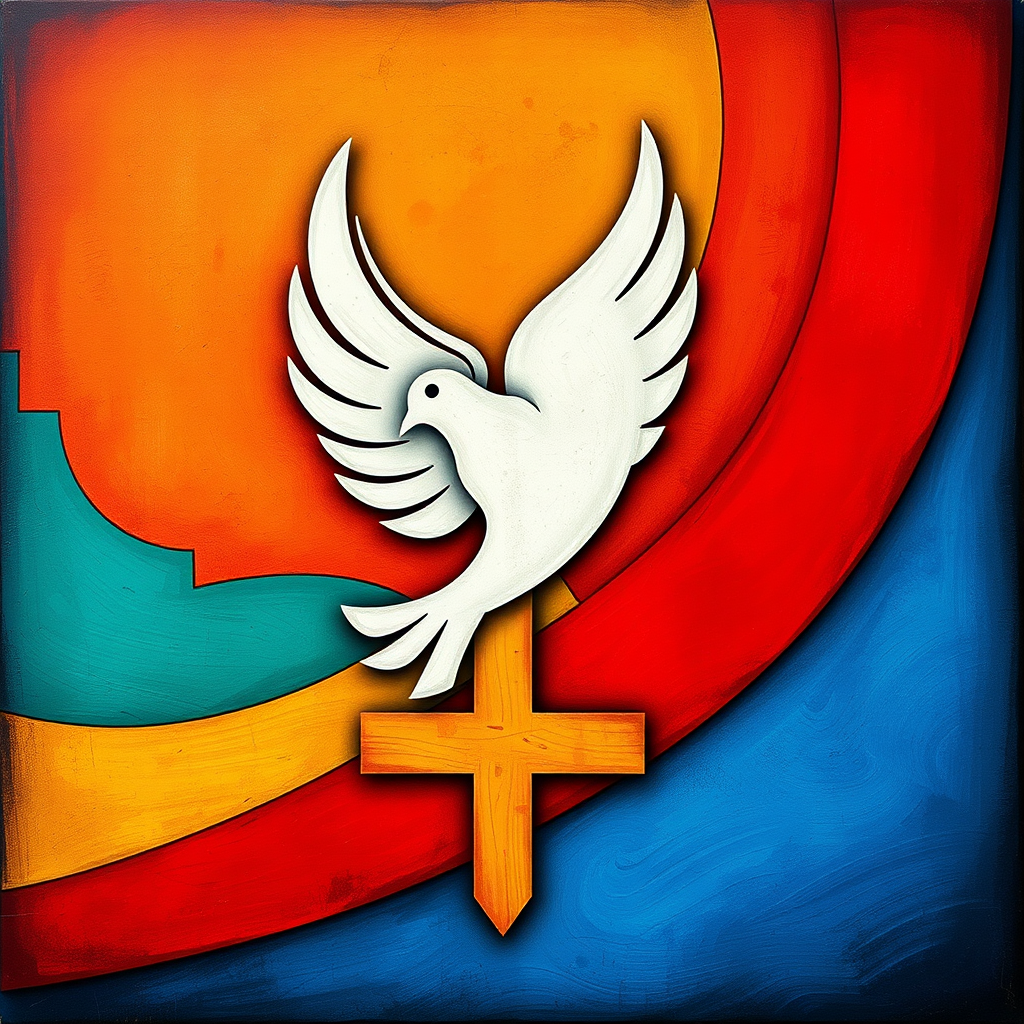 A female symbol incorporating a dove, symbolizing peace and freedom for women.