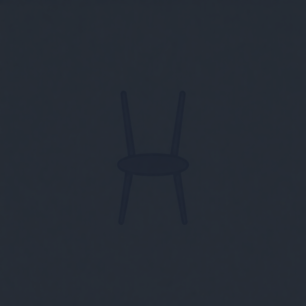 A chair icon using only two or three lines to create the key structure, like an L shape for the seat and backrest, and maybe a small line for the legs. This would be a very simple and quick icon to use.