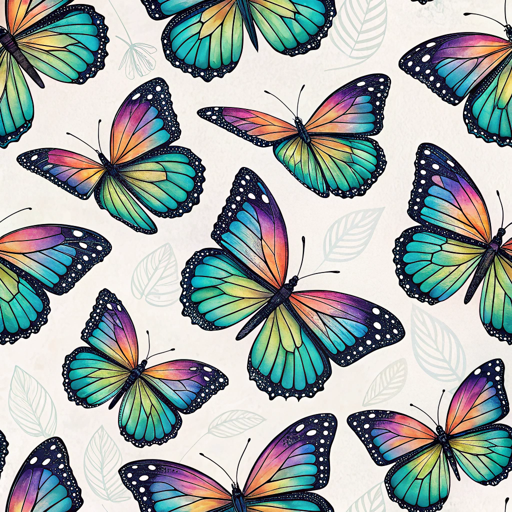 Designs based on the structural coloration of butterfly wings, creating iridescent effects on fabric through nano-structures rather than pigments, reducing chemical dye usage.