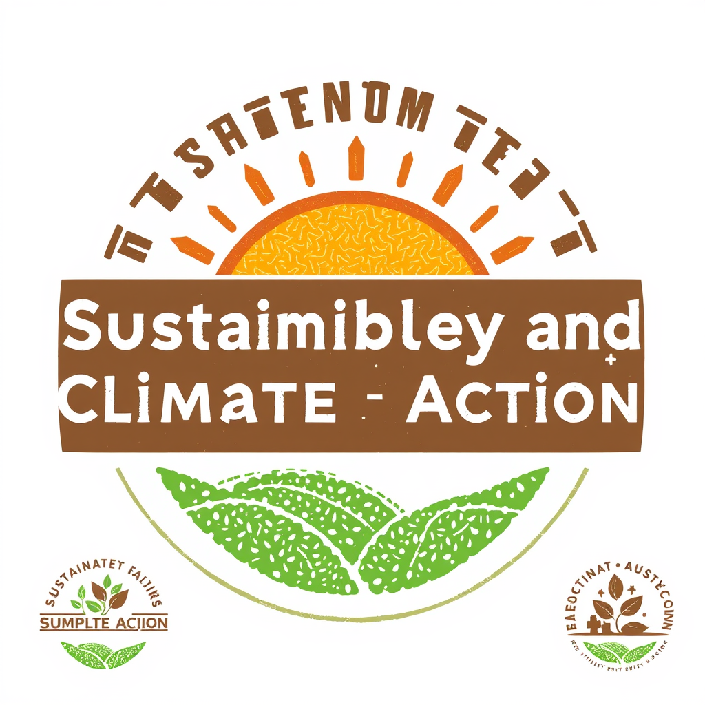 Sustainability and Climate Action Logos - Handcrafted/Organic Texture Sustainability Logos
