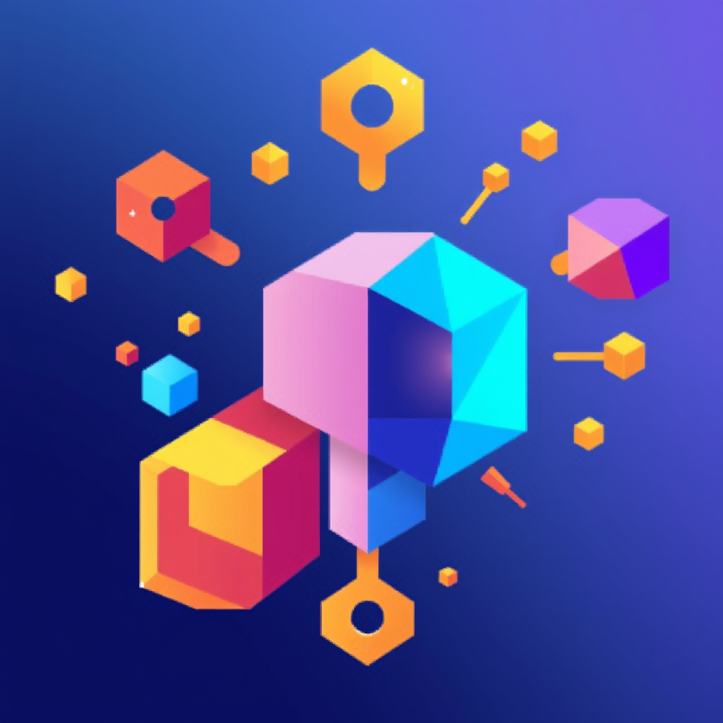 User request (English): Generative AI Icon Designs - Pixel Genesis: Icons emphasizing digital creation from basic elements.