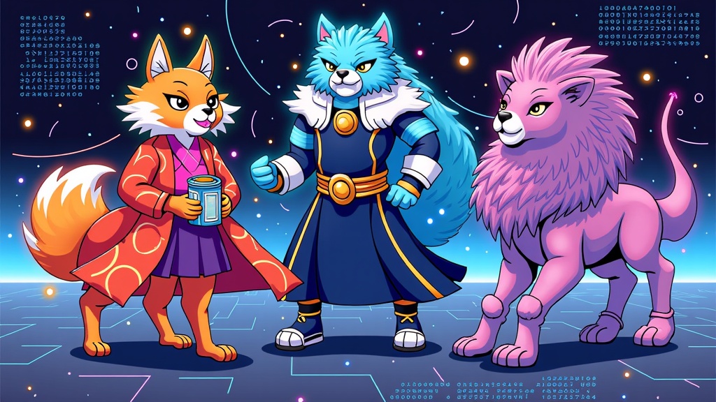 Reimagined Folklore Guardians: AI interprets traditional guardian figures from various mythologies worldwide (e.g., Japanese Kitsune, Norse Fenrir, Egyptian Sphinx) and reconstructs them with features influenced by data patterns, network structures, or machine learning aesthetics, serving as protectors of digital realms.