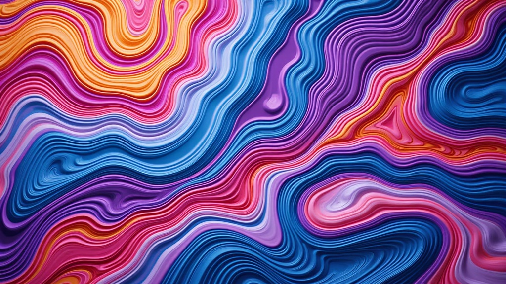 Abstract and fluid generative patterns for surfaces, inspired by algorithmic art such as fractals or reaction-diffusion systems, creating dreamlike and evolving visual textures.