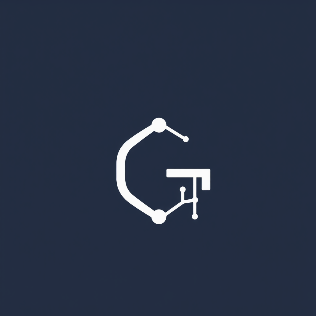 Simple Icon Idea: A minimalist, abstract icon featuring a stylized letter 'G' (for Generative/Genesis). The letter itself appears to be organically growing or expanding, with one part clean and simple, while another branches into subtle algorithmic patterns, symbolizing AI-driven creation.