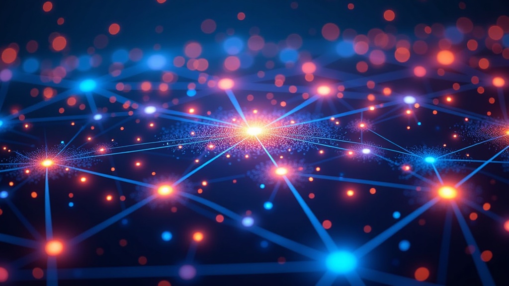 Visualizations of neural networks as intricate, glowing constellations or interconnected ethereal pathways, with data pulses moving like light, emphasizing complex pattern discovery and connectivity.
