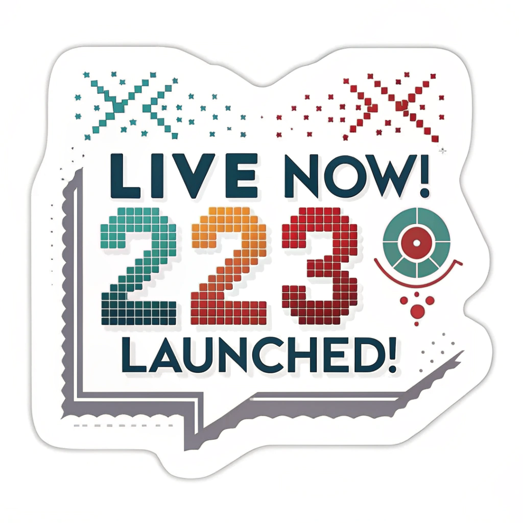 Digital Glitch Countdown Sticker: Features numbers with a modern, pixelated, or flickering effect. Ideal for tech launches or gaming announcements. Transitions to a bold message like 'LIVE NOW!' or 'LAUNCHED!' with matching glitch animations.