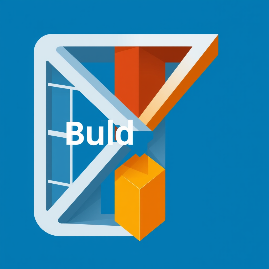 Sub-Design Idea 5 (Deconstructed/Reconstructed Form): A logo illustrating a dynamic transformation. It could start with a recognizable Microsoft element (e.g., window panes, the abstract 'M') that deconstructs into elemental 3D shapes (like cubes, planes, or voxels). These elements then animate or rearrange to form a new, more complex, layered, and dimensional version of the 'Build' identity, symbolizing evolution into the 'next dimension'.