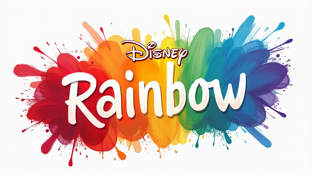 A logo that uses a paint stroke effect, with the rainbow colors blending into a dynamic shape. The series title could be integrated with a fluid, hand-drawn font.