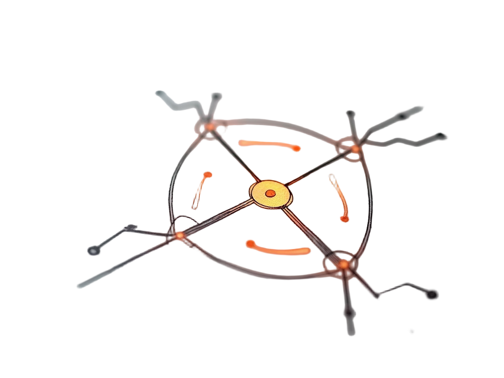Simple Icon Idea: A minimalist icon depicting a stylized neural connection point, perhaps a glowing node with three abstract pathways extending from it, symbolizing the core of AI thought.