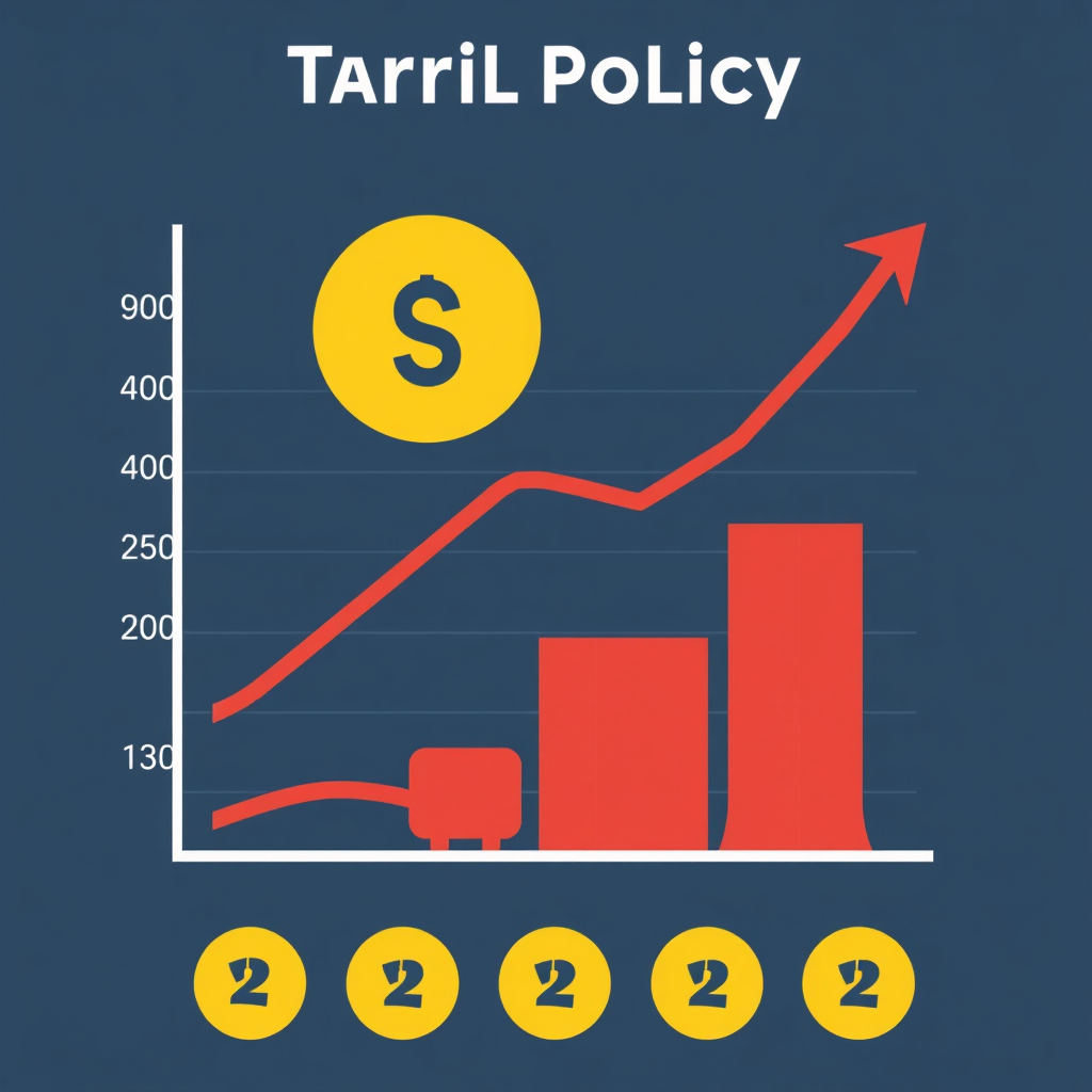 User request (English): Tariff Policy Icon Designs - Economic Impact of Tariff Policies Graph Icon
