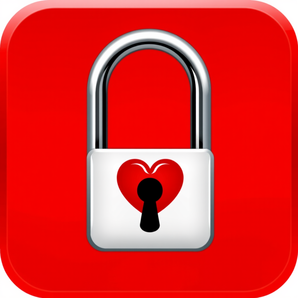 A lock with a heart-shaped keyhole, signifying unlocking the heart and finding love.