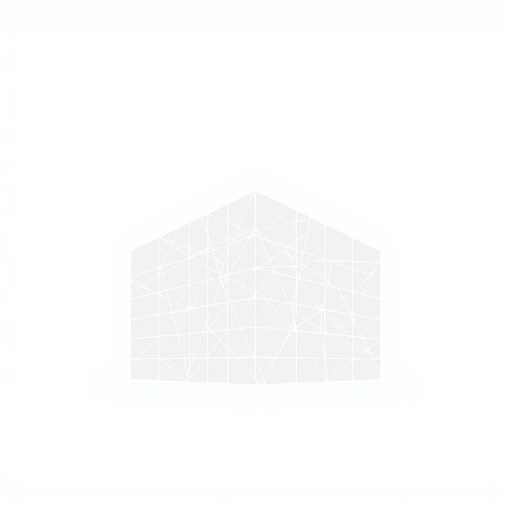 Sub-design idea 5: An abstract building silhouette composed of interconnected lines forming a network or blueprint-style outline, emphasizing planning and precision.