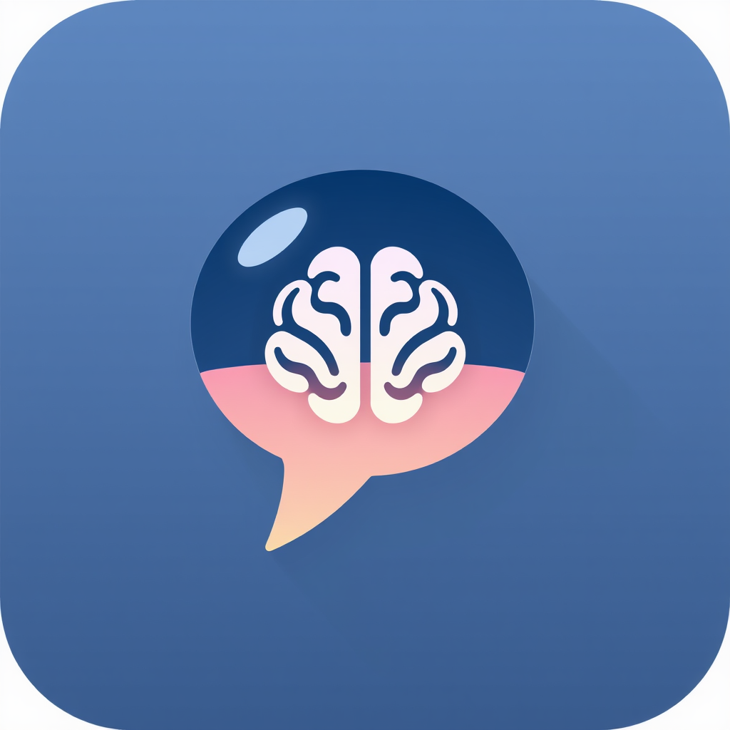 Simple Icon Idea: A core conversational AI icon could be a stylized speech bubble integrated with a subtle brain or neural network motif inside. It would animate with a soft glow or internal wave pattern when the AI is listening or processing, and become static or change color when idle.