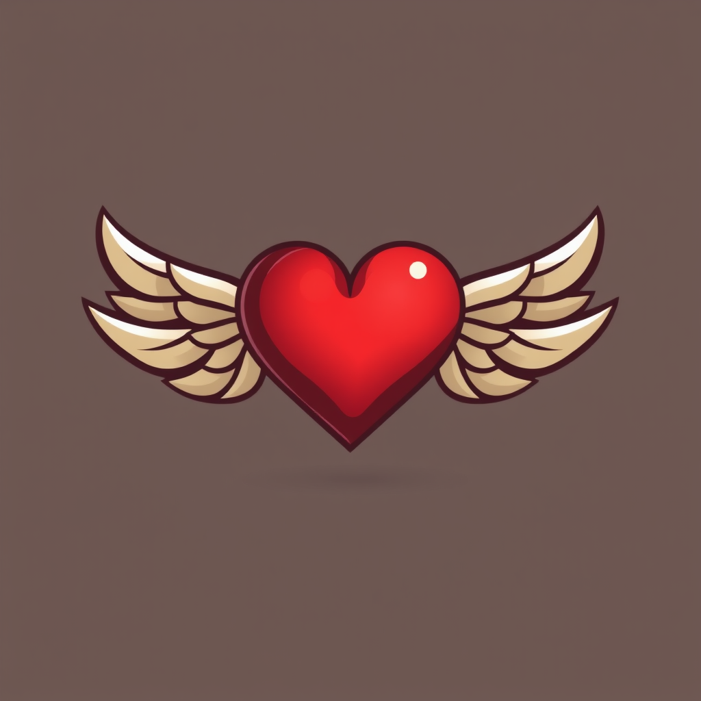 A heart icon with wings to represent freedom.