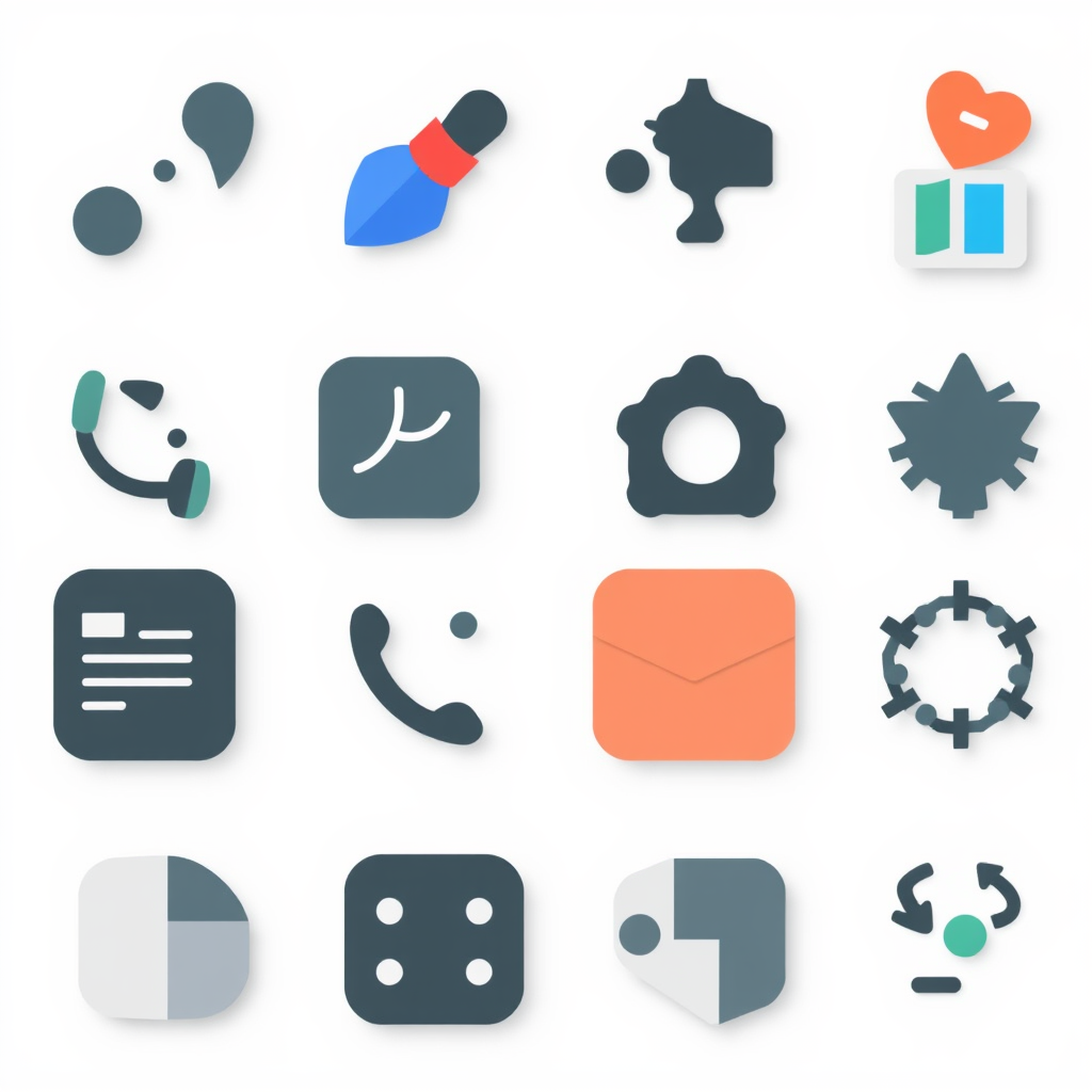 Hyper-Personalized Icon Styles: Expand Material You's personalization by offering users finer control over icon aesthetics, such as variable font weights for icon strokes, distinct stylistic sets (e.g., 'organic,' 'geometric,' 'technical'), or even user-generated color accents while maintaining accessibility.