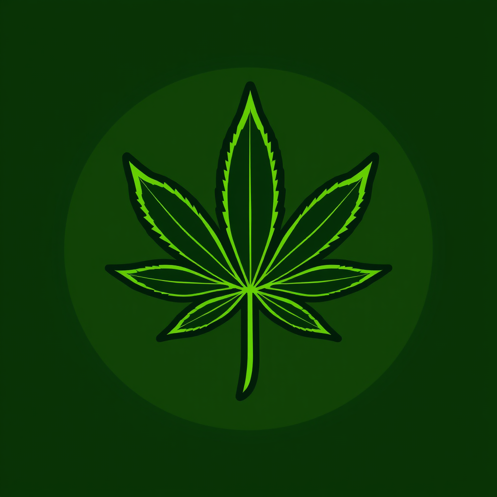 User request translated to English: Medical Marijuana Icon Logos - Abstract Molecular Structure (CBD/THC) Icon