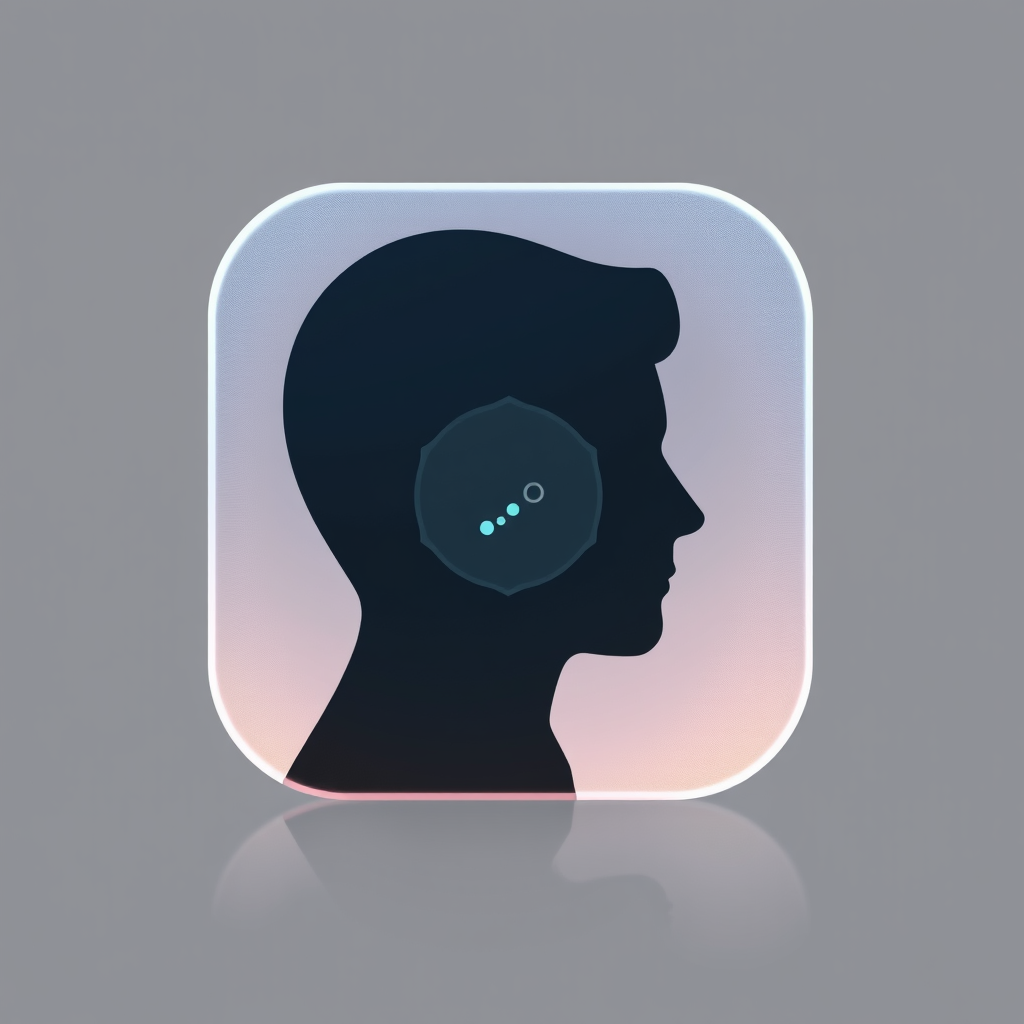 Simple Icon Idea: A standard profile silhouette icon overlaid with a transparent, animated 'AR layer' that subtly shimmers or pulses. A small, dynamic status indicator (like a colored dot or a brief animated symbol - e.g., a play button for 'live', Zzz for 'offline') is integrated within this AR layer.