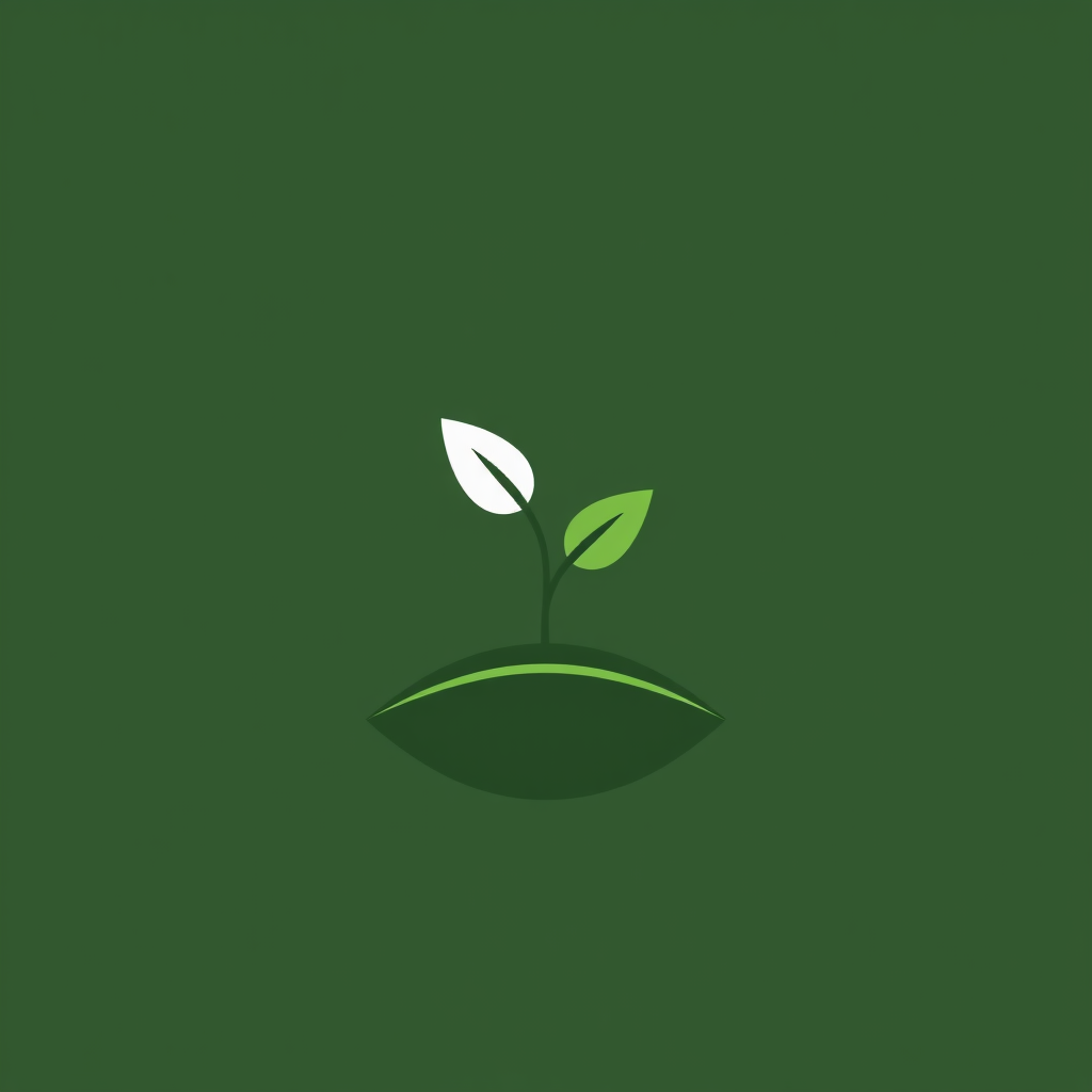 Minimalist Seedling Icon: A modern logo using clean geometric shapes to form a seedling (e.g., a simple line stem, two abstract leaf shapes). This approach conveys clarity, a contemporary vision, and the fundamental essence of hope and new life. Perhaps emerging from a simple circle representing a seed or the Earth.