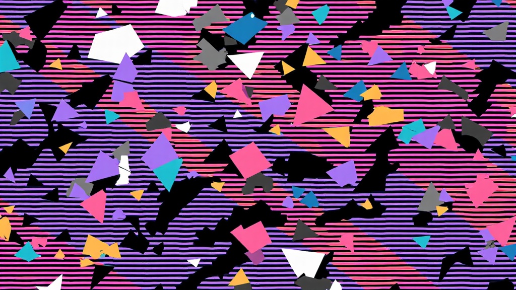 AI-powered generation of abstract geometric patterns that embrace controlled 'glitch' aesthetics, using parametric sliders to adjust fragmentation, distortion, and color aberration for unique textures.