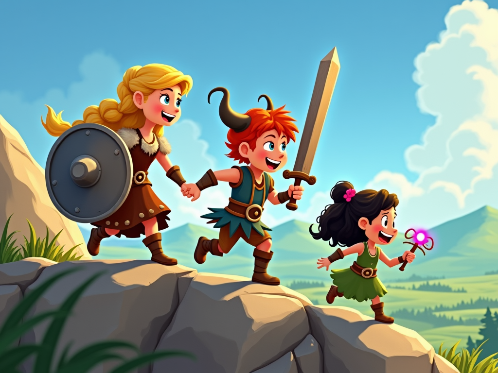 A cartoon about a Viking family, where the children are all different characters with unique abilities. The show explores the bonds between siblings, using exciting adventures.