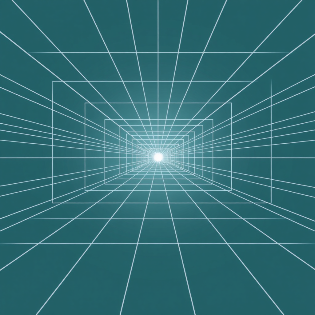 Converging Perspectives Grid: Abstract lines or subtle gradients converging towards a central focal point, representing hierarchy and focus. The grid itself could be distorted or fragmented to show perspective and innovation.