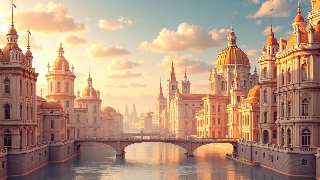 Musical Genre Cityscapes: AI generates unique cityscapes where architectural styles, lighting, and atmospheric conditions are dictated by the genre of input music (e.g., classical music creating baroque, ornate structures with soft lighting; electronic music generating sleek, futuristic buildings with neon glows).