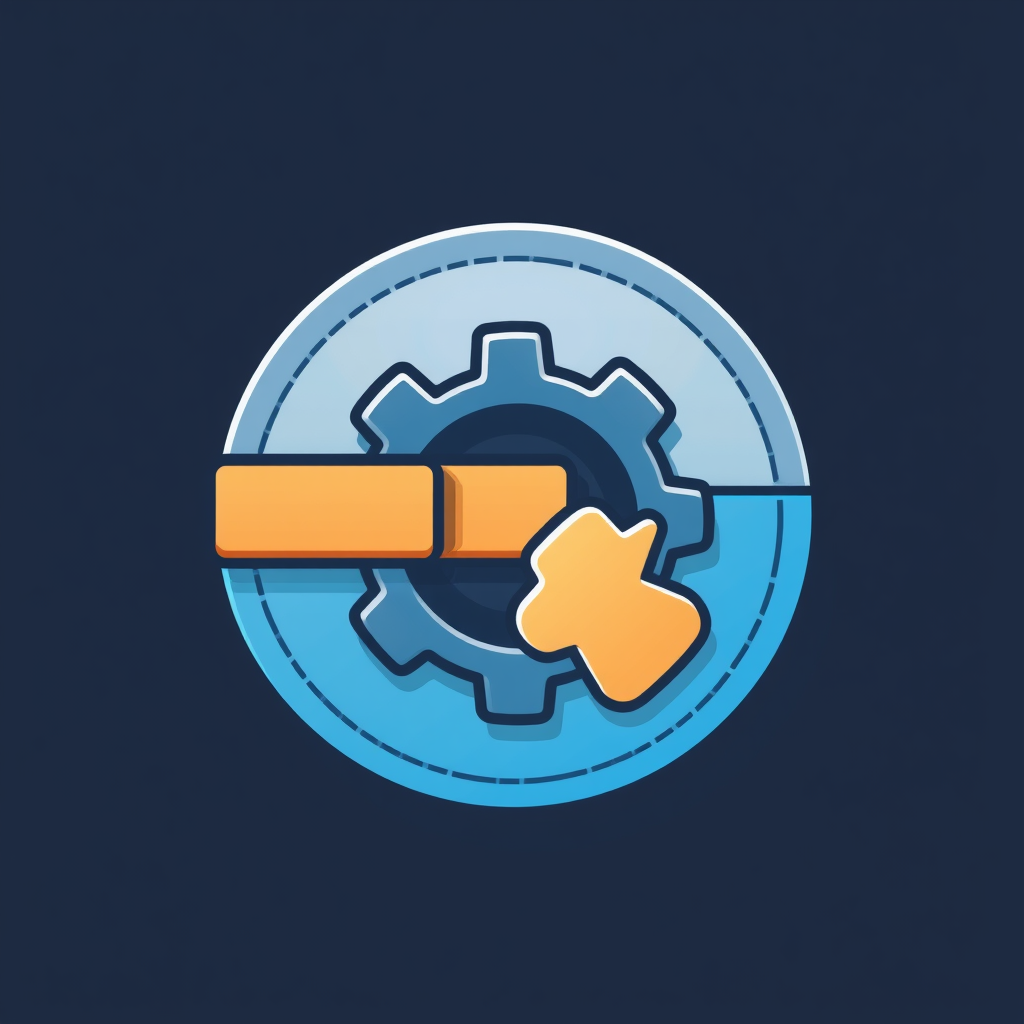 The Patch Element: An icon of a software patch, depicted as a metaphorical bandage, a gear-shaped seal, or a puzzle piece ready to fill a gap, symbolizing the fix.