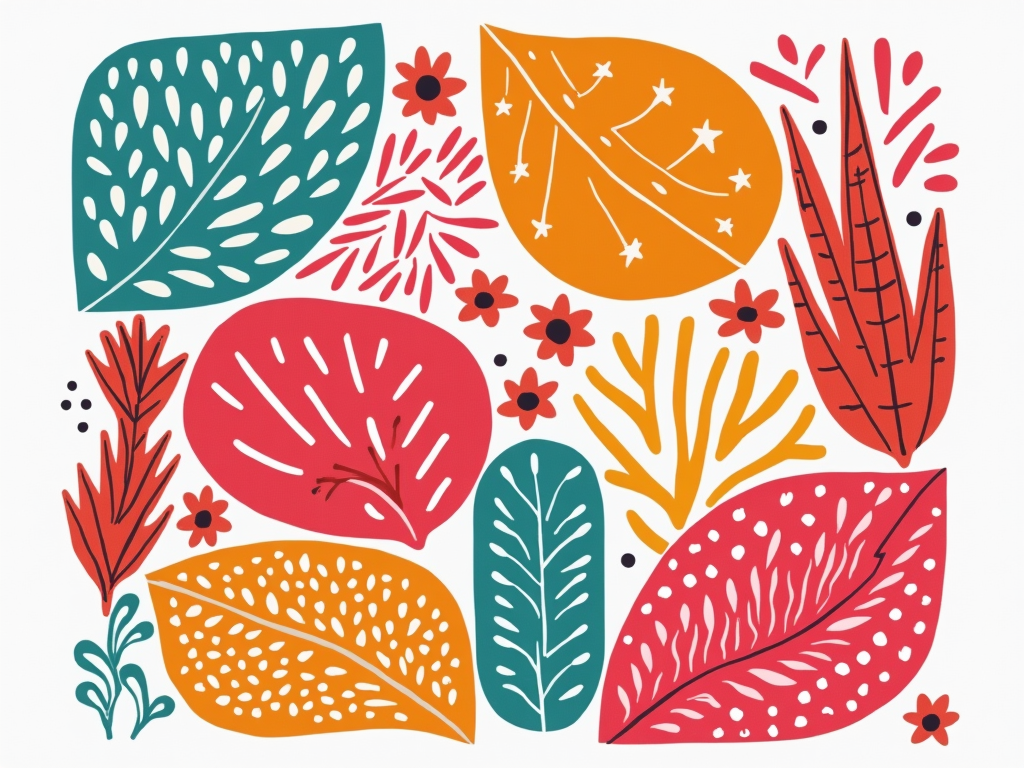 Abstracted Papel Picado: A modern, minimalist T-shirt design featuring a geometric pattern inspired by papel picado, using bold, simple shapes and a curated fiesta color palette.