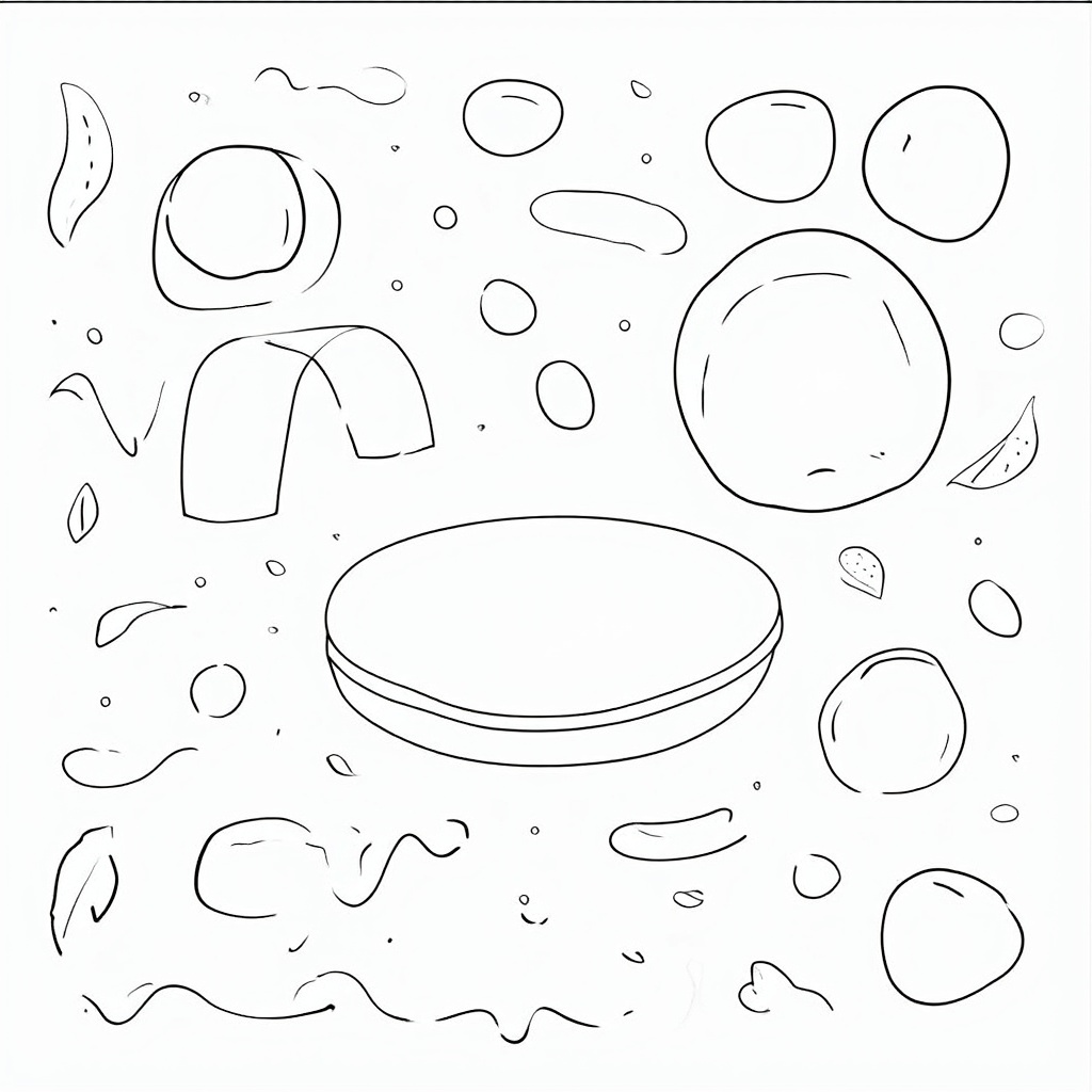 A 'modular design' page offering a simple float base and a collection of pre-drawn basic geometric and organic shapes (circles, arches, leaves) that kids can trace, copy, or combine onto their float to build up its structure before detailing and coloring.