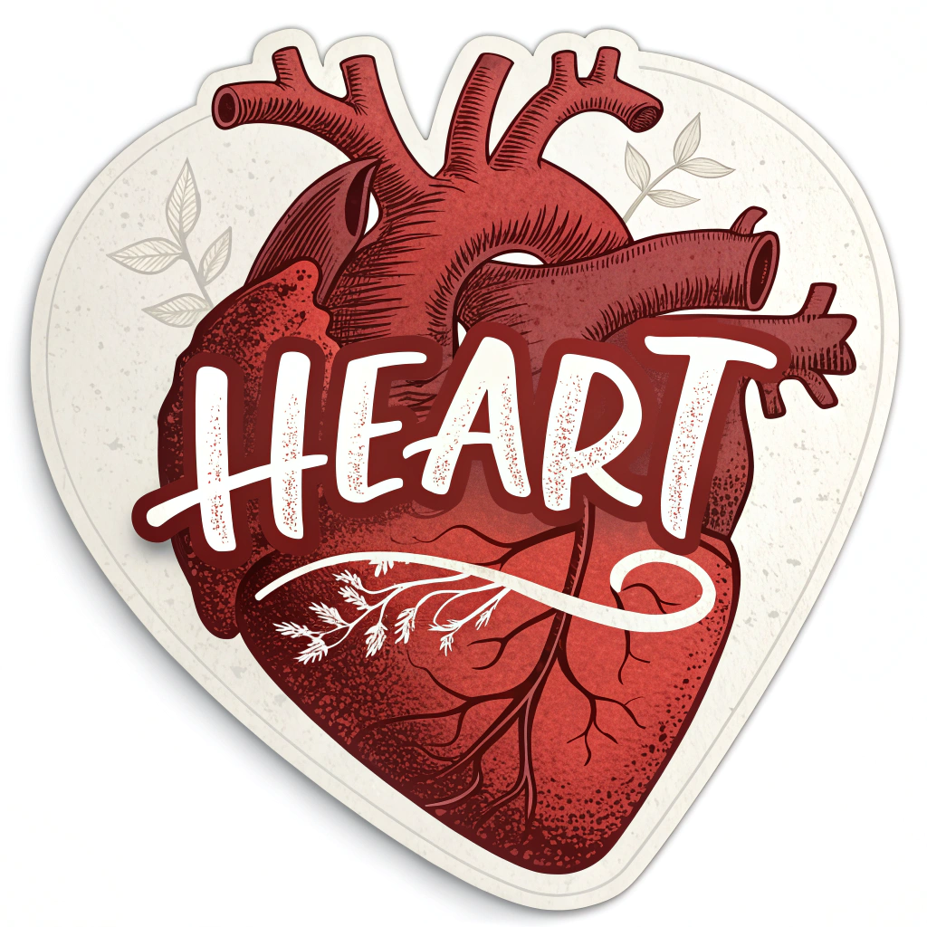 Stickers with a solid heart background and the name displayed in a bold, contrasting font.