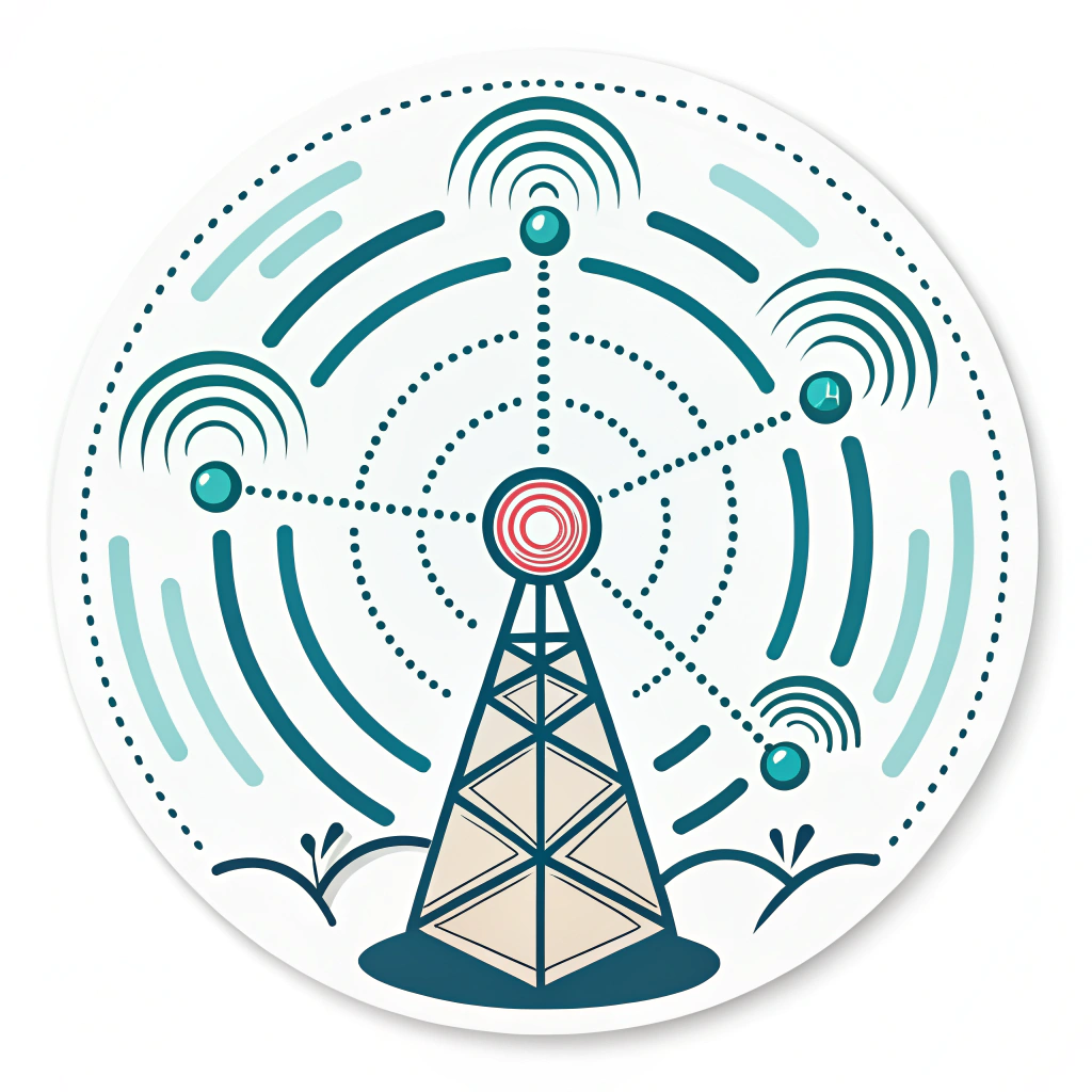 Pulsating Network Core: A central, prominent node emits concentric waves or rings, like ripples, that connect to or influence surrounding smaller nodes. These waves can be depicted as dotted lines, subtle energy pulses, or gradient shifts. This visual metaphor can represent a system scan, a security broadcast, or a protective field emanating from a secure core. A monochromatic palette with varying shades (e.g., teal) accentuated by a single bright color for the emission would be impactful.