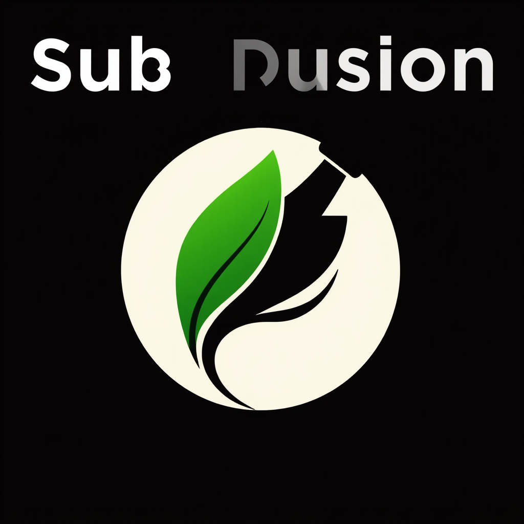 Sub Design Idea 4: Abstract Fusion - An artistic and abstract design where the characteristic shapes of the mortar, pestle, and leaf are deconstructed and then fluidly recombined into a unique, harmonious symbol, perhaps using flowing lines or overlapping forms.