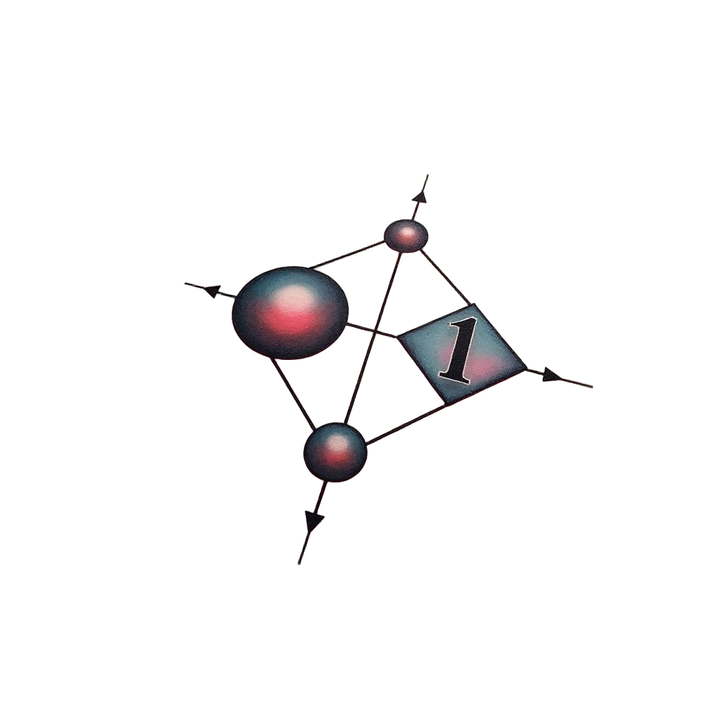 Qubit State Symbols Tattoo: Stylized, distinct symbols for the basis states |0⟩ and |1⟩ (e.g., a simple circle and a simple square, or an upward and downward pointing arrow). These symbols could be shown in a dynamic arrangement that implies superposition, perhaps with connecting lines or a gradient between them.