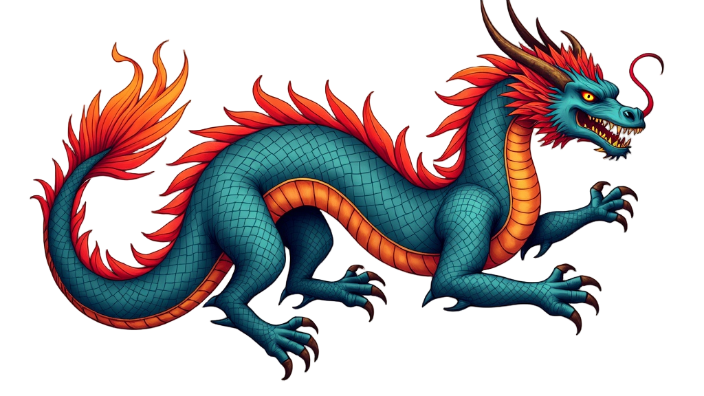 A flamboyant dragon tattoo sprawls across a chest, its body a riot of colors resembling a rainbow, representing diversity and freedom of spirit.