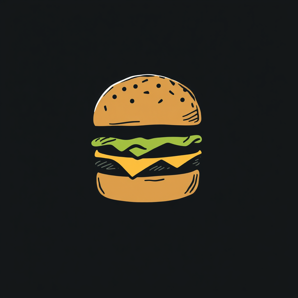 A slightly tilted, hand-drawn style hamburger icon with visible sketch-like lines, giving it a casual feel.